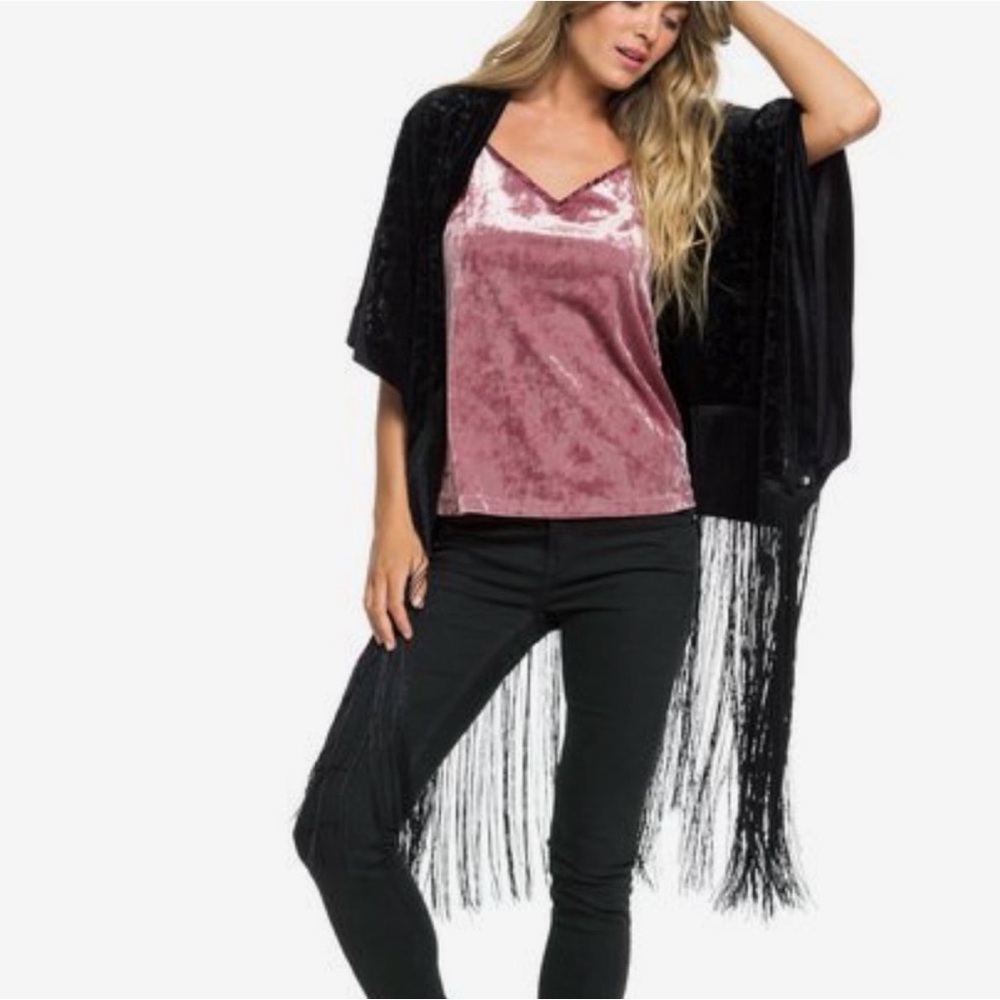 ROXY🔆 WINGS OF RAVEN DRESS FRINGE TOP